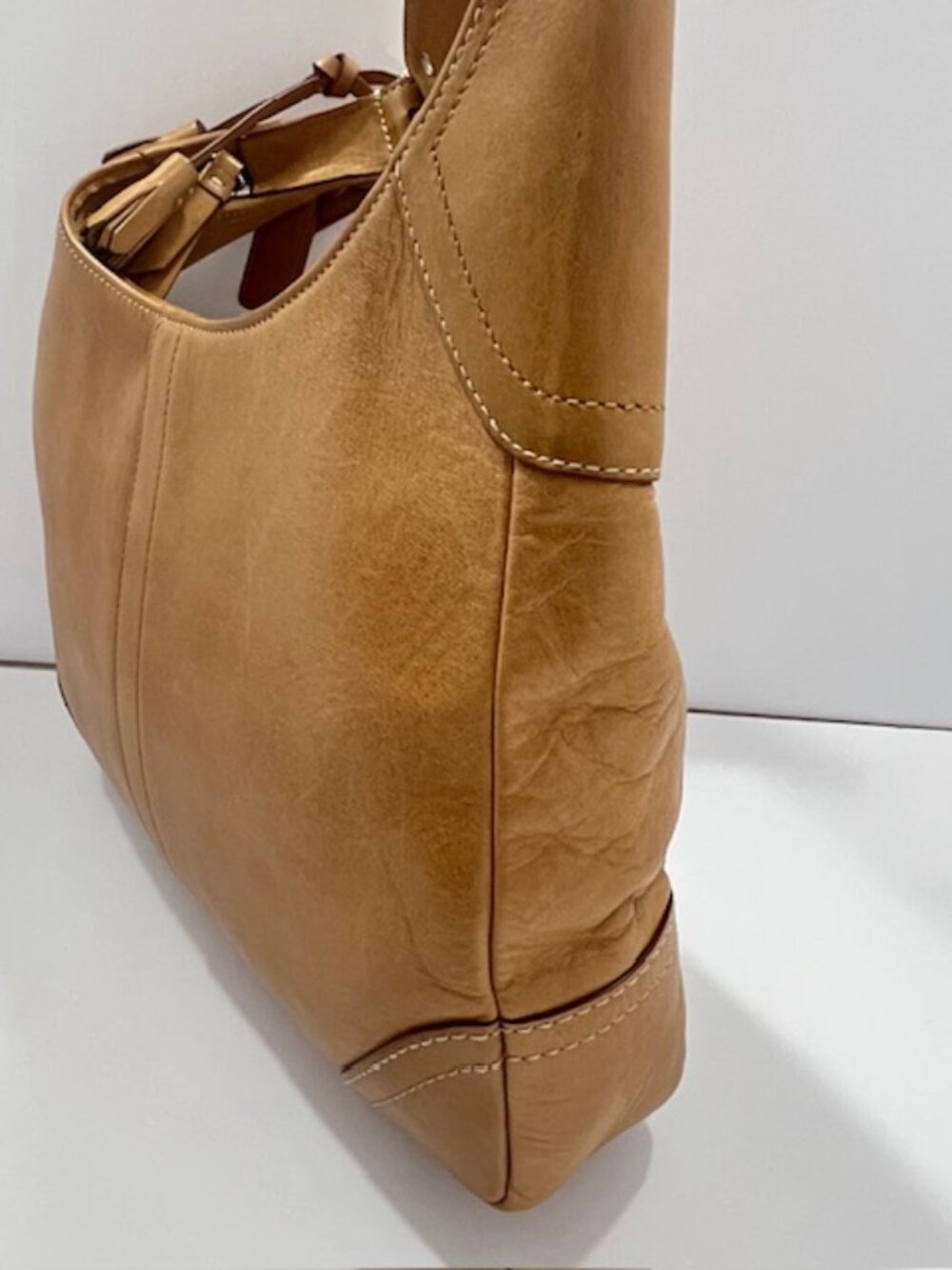 COACH HAMILTON HOBO LEATHER SHOULDER BAG #10280 CAMEL - Picture 6 of 16